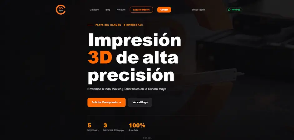 Caliber 3D: de taller sin web a plataforma con comunidad maker